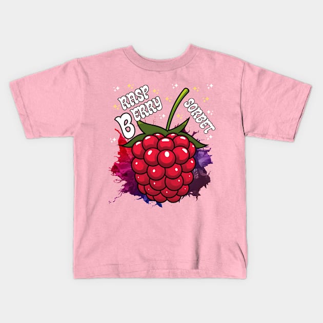 Raspberry Sorbet Kids T-Shirt by Teesquares